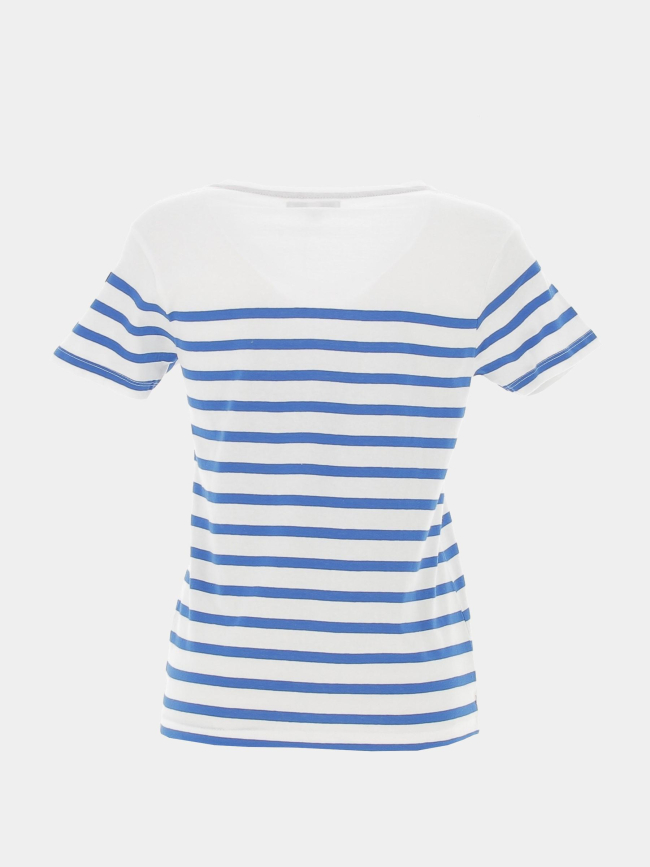 T-shirt marinière brodé bleu blanc femme - Little Marcel