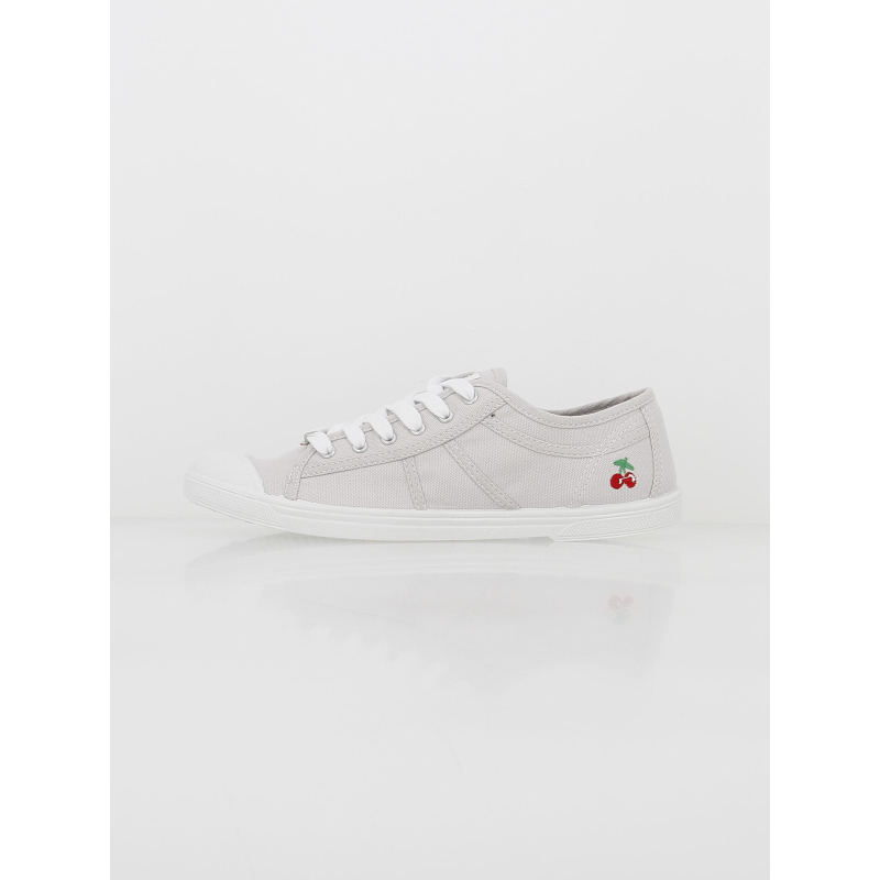 Chaussures en toile basic perle gris femme - Le Temps Des Cerises