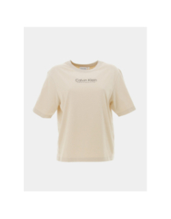 T-shirt coordinates logo beige femme - Calvin Klein