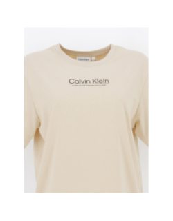 T-shirt coordinates logo beige femme - Calvin Klein