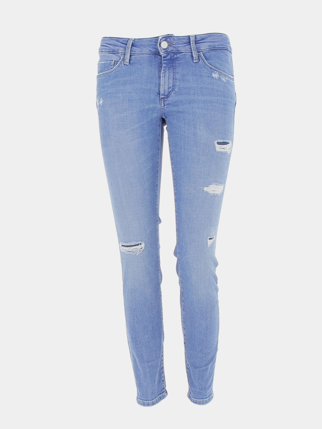 Jean cropped skinny wonder bridht bleu femme - Salsa