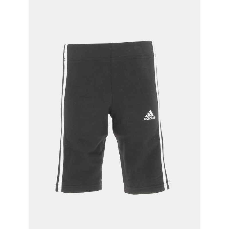 Short legging 3 bandes noir fille - Adidas