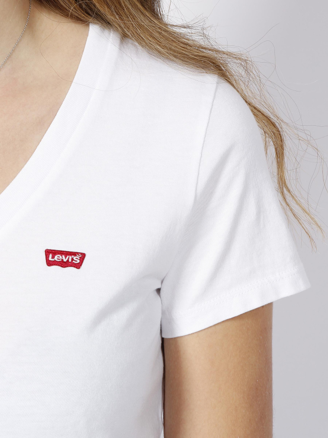 T-shirt perfect col v blanc femme - Levi's