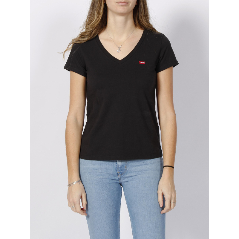 T-shirt perfect col v noir femme - Levi's