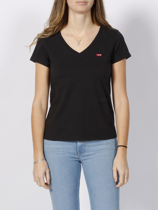 T-shirt perfect col v noir femme - Levi's