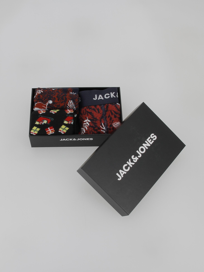 Coffret chaussettes boxer noël bleu marine homme - Jack & Jones