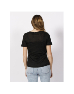 T-shirt en lin noir femme - Calvin Klein