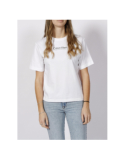 T-shirt coordinates logo blanc femme - Calvin Klein