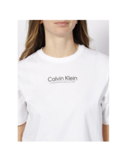 T-shirt coordinates logo blanc femme - Calvin Klein