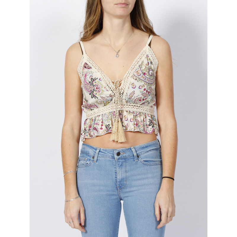 Caraco brodé beige femme - Culture Sud