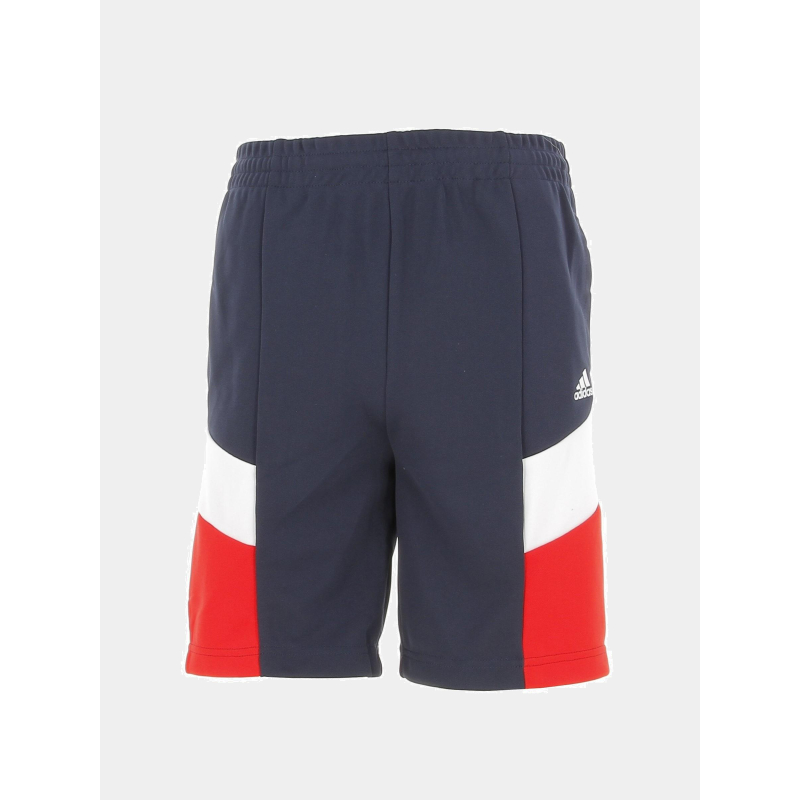 Short de sport tricolore bleu garçon - Adidas