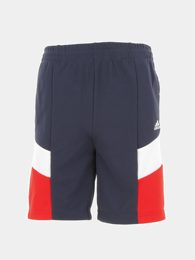Short de sport tricolore bleu garçon - Adidas
