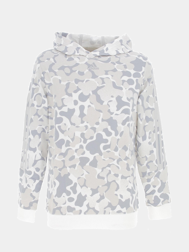 Sweat à capuche 3 bandes multicolore garçon - Adidas