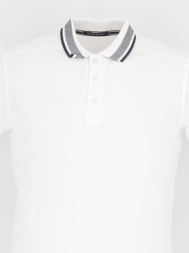 Polo stretch bohm blanc homme - Sun Valley