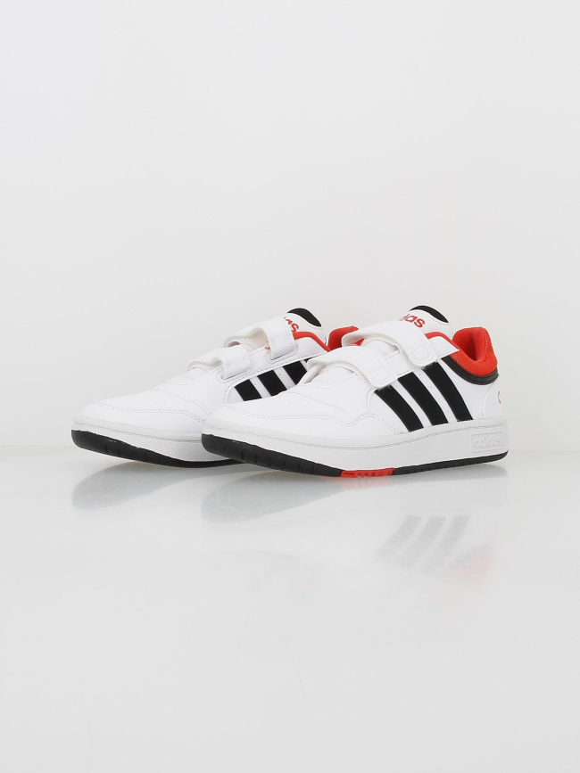 Baskets à scratch hoops 3.0 blanc enfant - Adidas