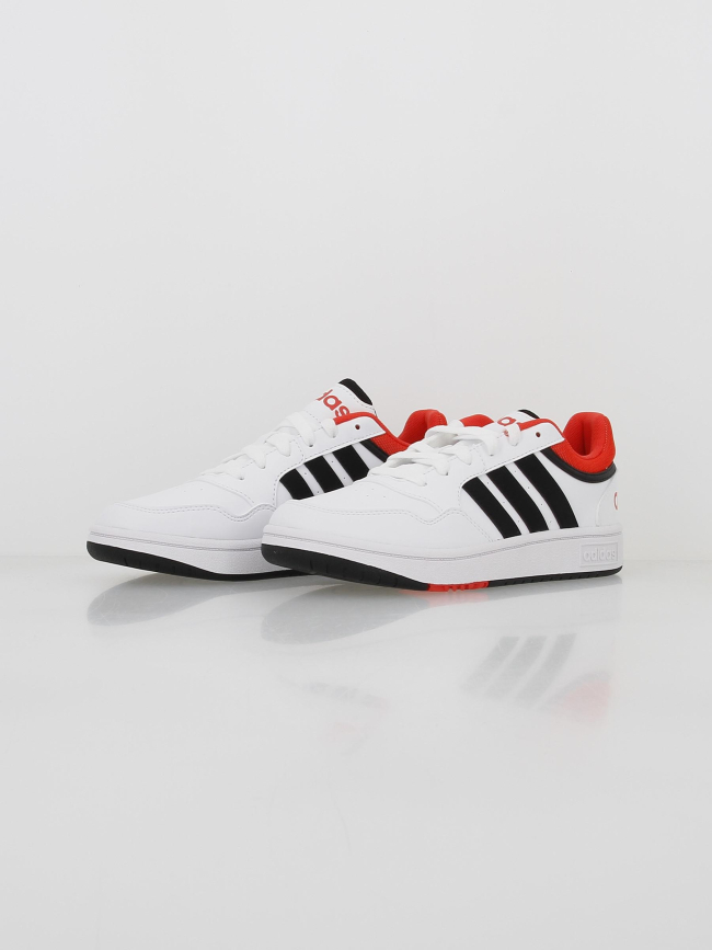 Baskets hoops 3.0 blanc noir enfant - Adidas