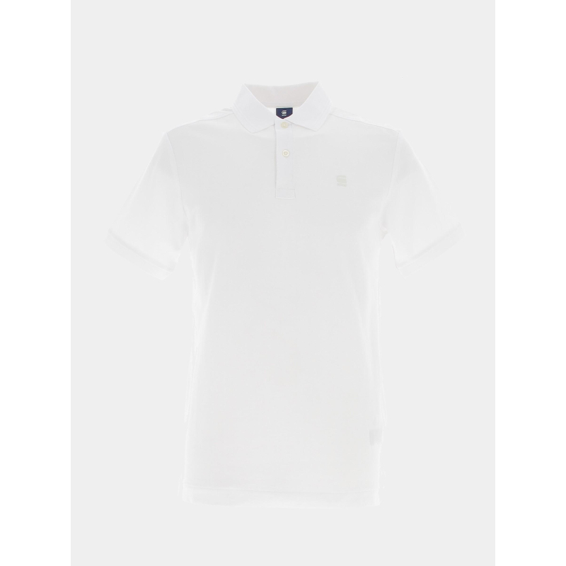 Polo dunda slim blanc homme - G Star