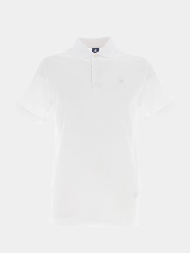 Polo dunda slim blanc homme - G Star