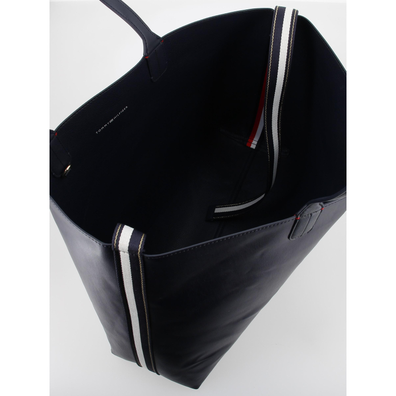 Sac cabas iconic à rayures bleu marine femme Tommy Hilfiger