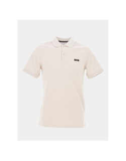 Polo stretch pique slim beige homme - Calvin Klein