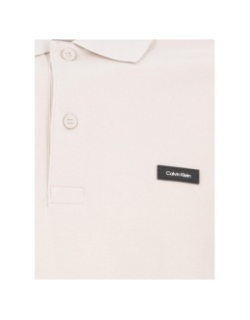 Polo stretch pique slim beige homme - Calvin Klein