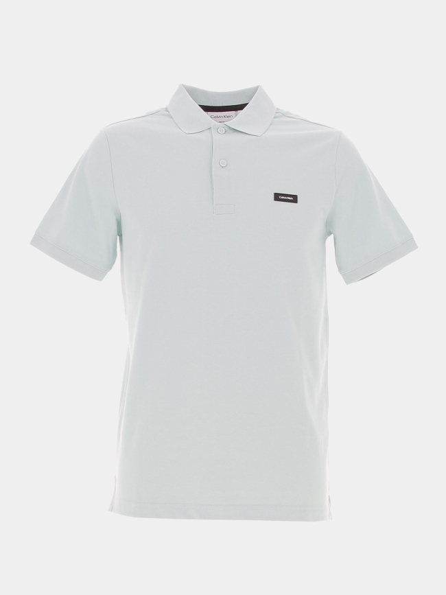 Polo stretch pique slim glacier bleu homme - Calvin Klein