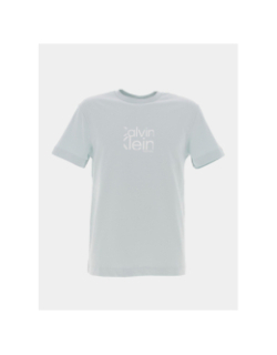 T-shirt matte front logo glacier bleu homme - Calvin Klein