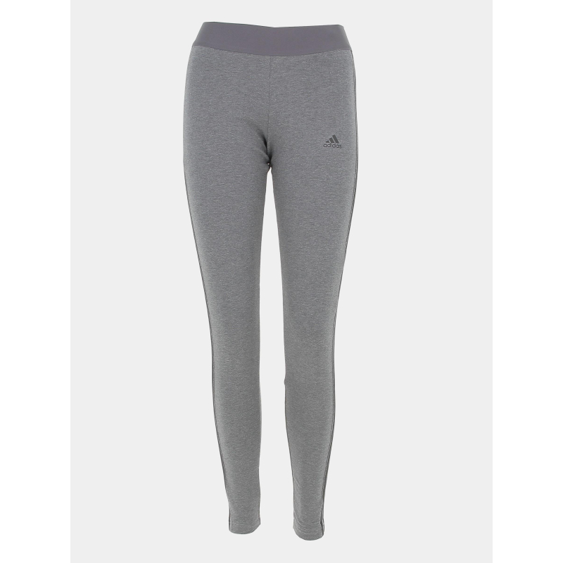 Legging de sport 3 bandes gris/noir femme - Adidas