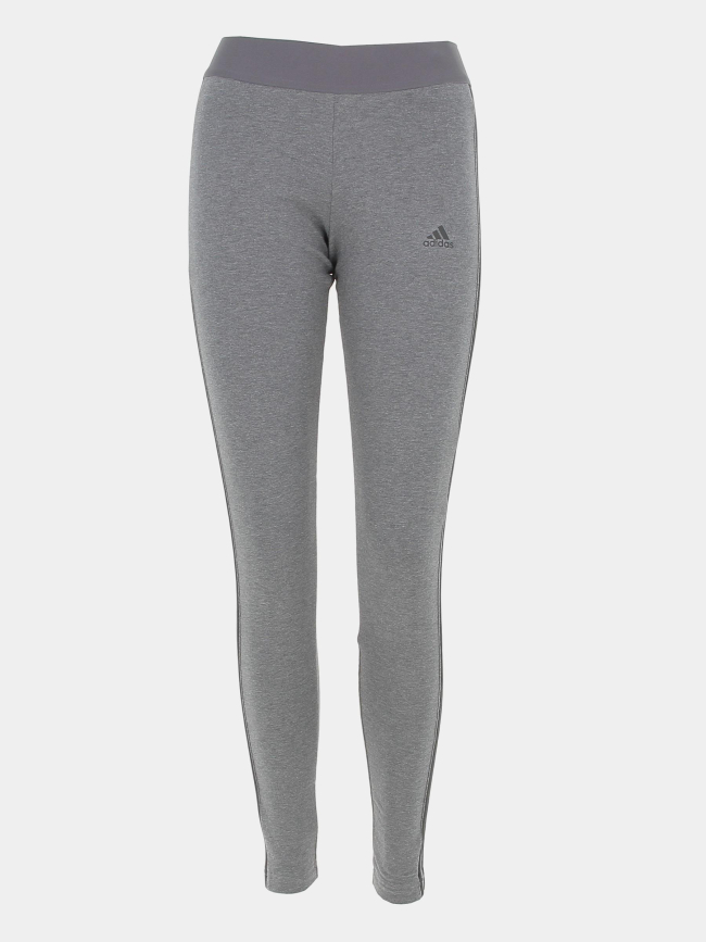 Legging de sport 3 bandes gris/noir femme - Adidas