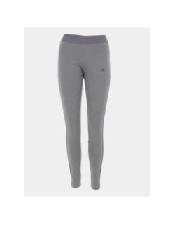 Legging de sport 3 bandes gris/noir femme - Adidas