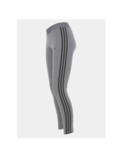 Legging de sport 3 bandes gris/noir femme - Adidas