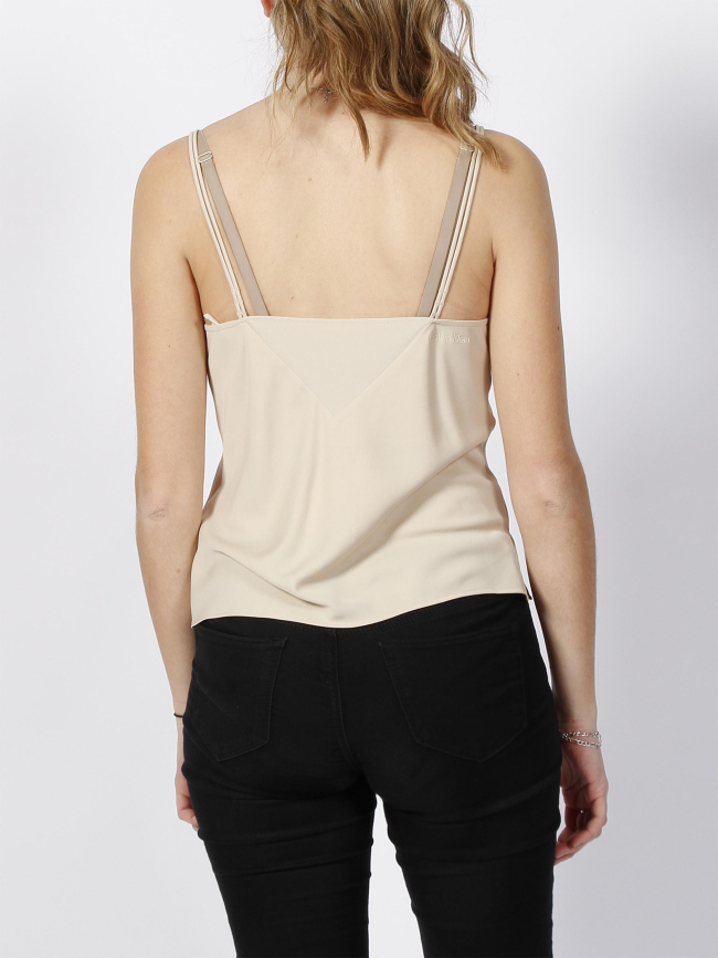 Débardeur recycled cdc cami beige femme - Calvin Klein