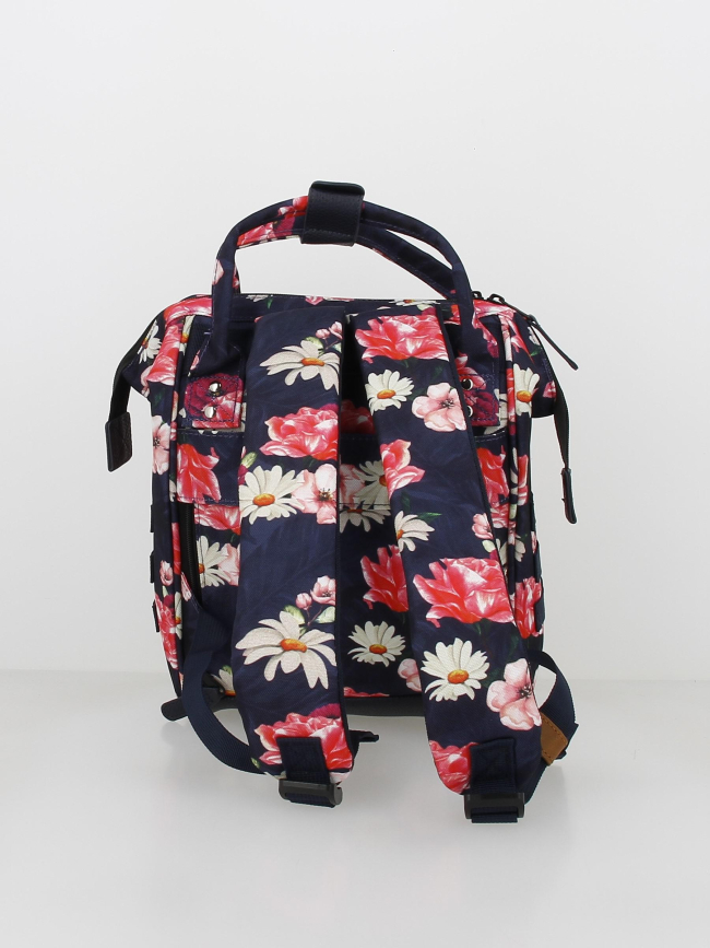 Sac à dos mini adventurer osaka floral bleu marine - Cabaïa