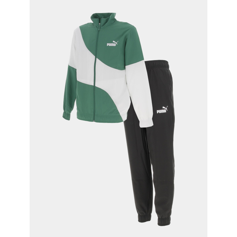 Ensemble veste jogging tracksuit vert noir homme - Puma