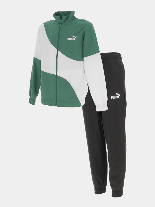 Ensemble veste jogging tracksuit vert noir homme - Puma