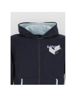 Sweat zippé à capuche piddy bleu marine enfant - Kaporal