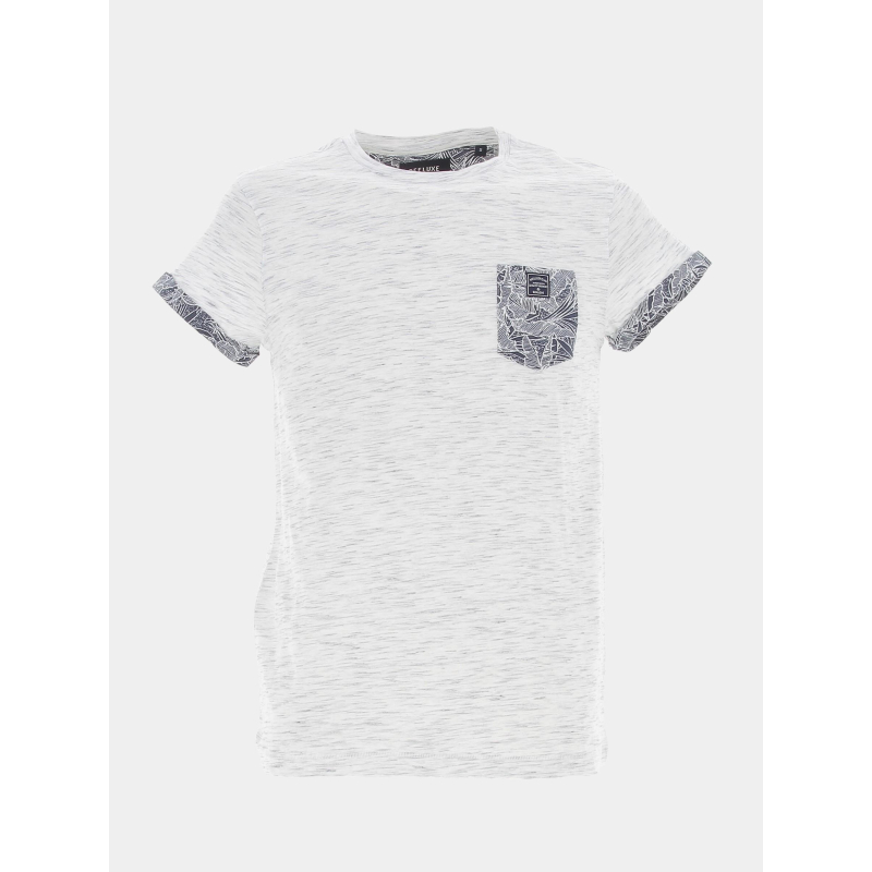 T-shirt shamar chiné blanc homme - Deeluxe