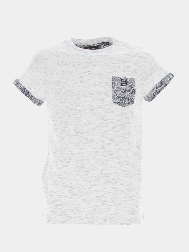 T-shirt shamar chiné blanc homme - Deeluxe