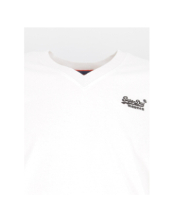 T-shirt vintage logo brodé blanc homme - Superdry