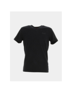 T-shirt col v vintage logo noir homme - Superdry