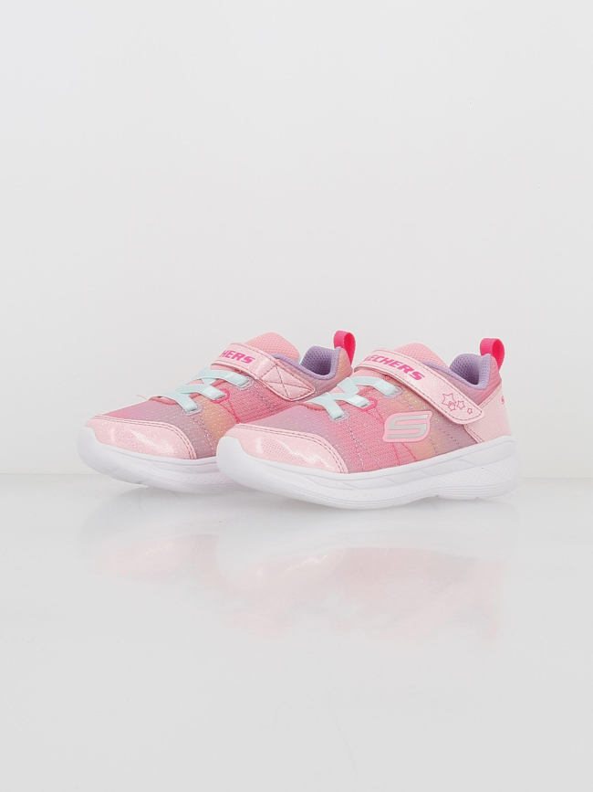 Baskets à scratch snap sprints 2.0 stars rose fille - Skechers