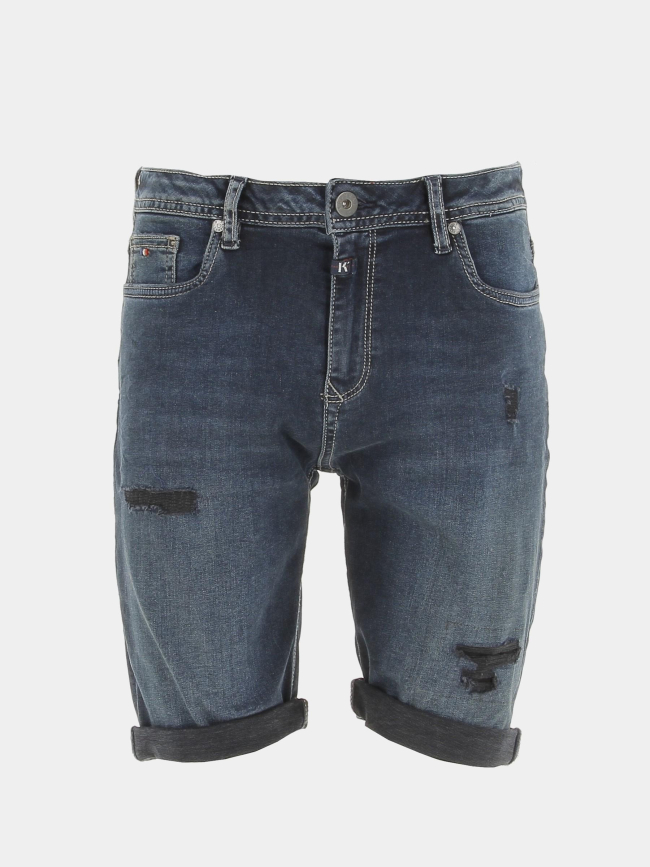 Short en jean pilow bleu marine garçon - Kaporal