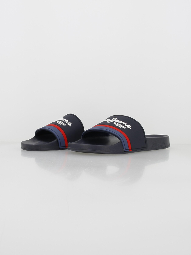 Claquettes slider portobello bleu marine homme - Pepe Jeans