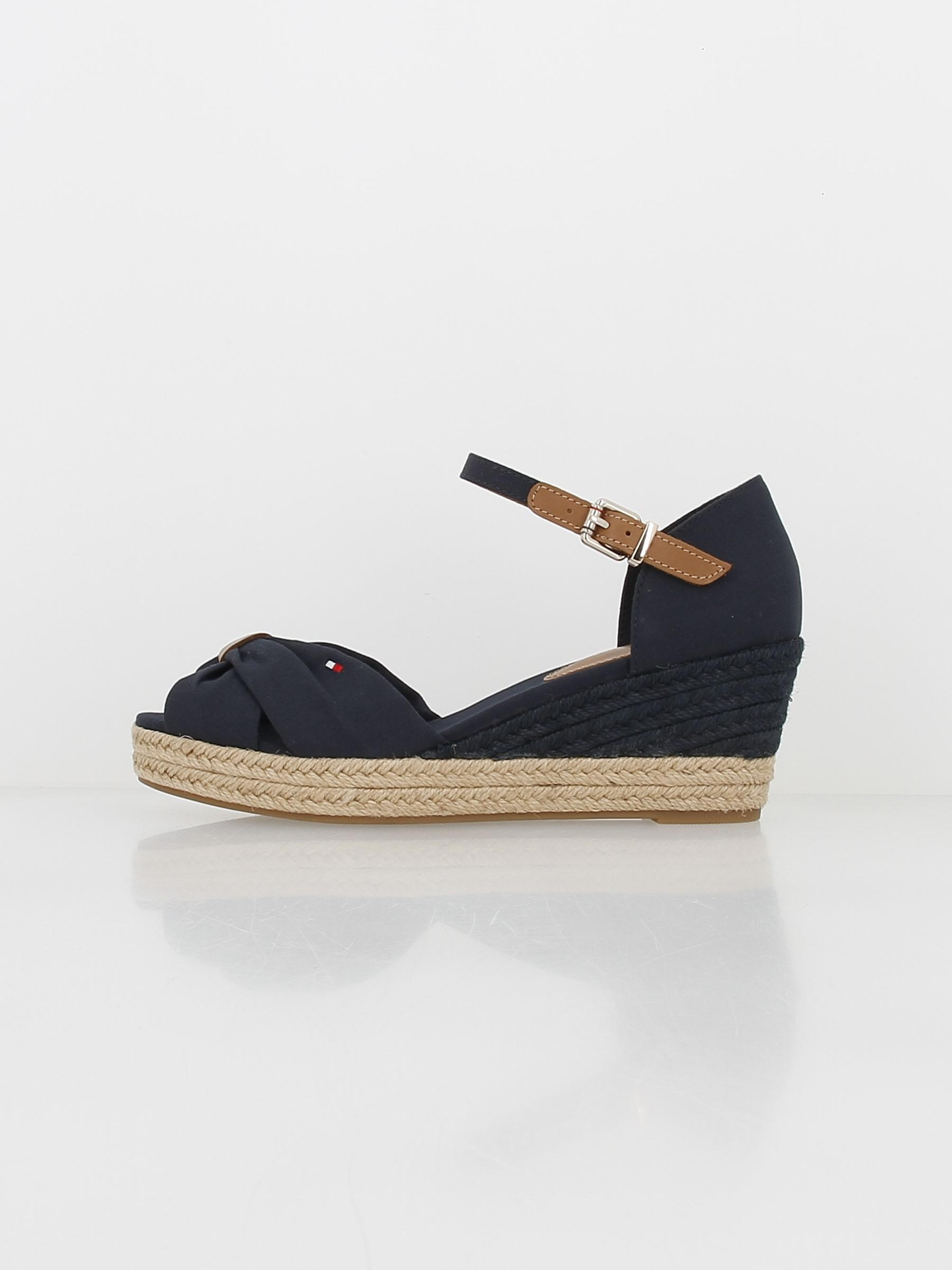 Sandales compensées bleu marine femme - Tommy Hilfiger