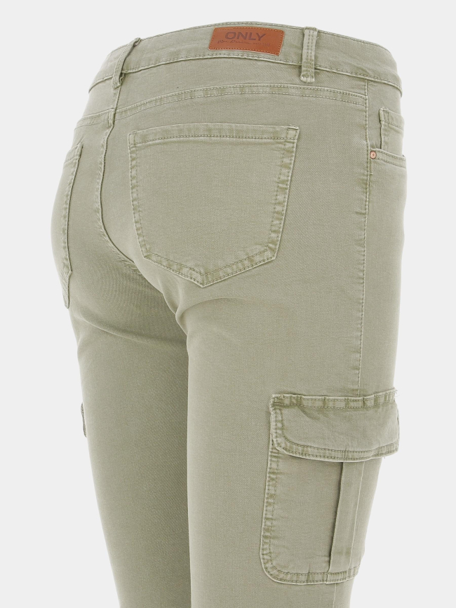 Pantalon cargo missouri kaki clair femme - Only