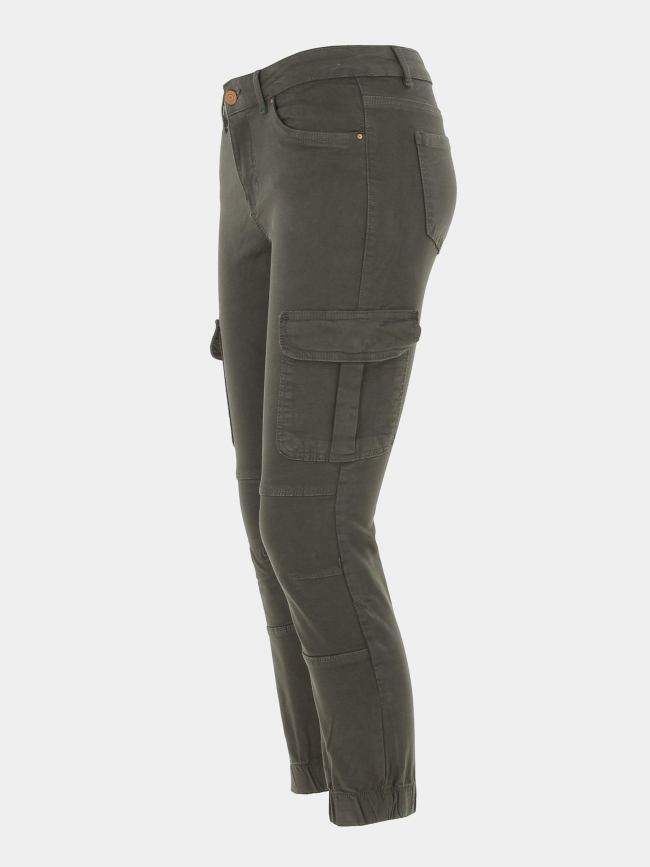 Pantalon cargo missouri kaki foncé femme - Only