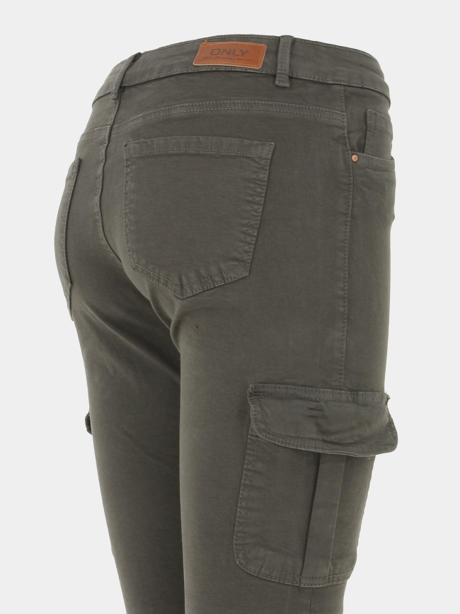 Pantalon cargo missouri kaki foncé femme - Only