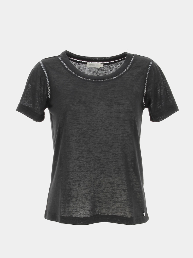 T-shirt colyne noir femme - Deeluxe