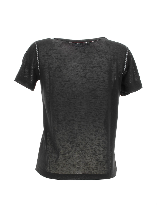 T-shirt colyne noir femme - Deeluxe