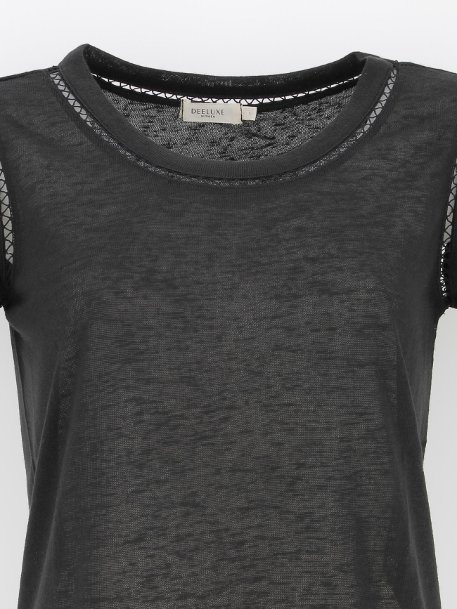 T-shirt colyne noir femme - Deeluxe